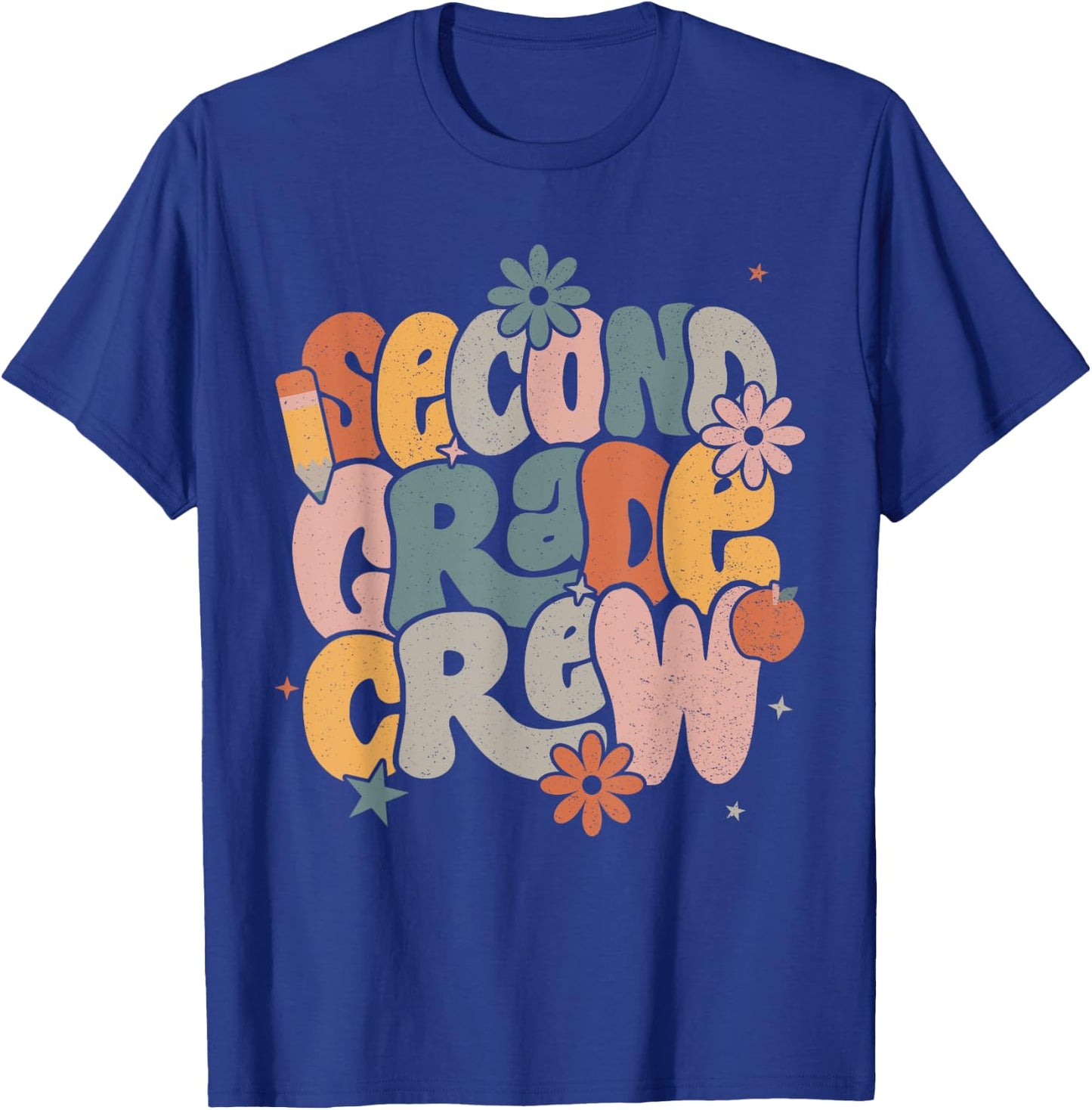 Back To School Second Grade Crew 2nd Grade Teacher Men Women Kids T-Shirt - T-Shirt | Royal
