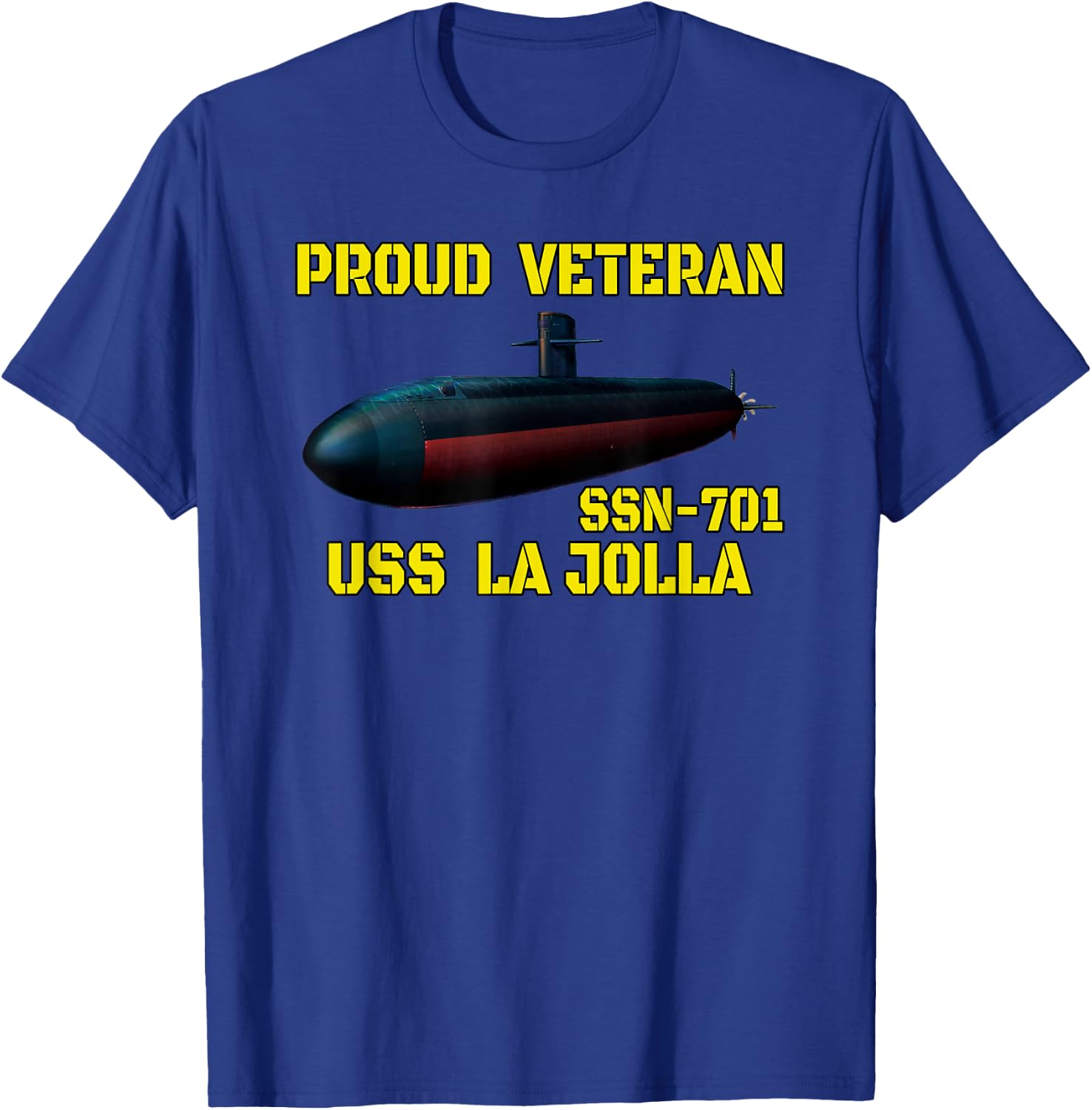 USS La Jolla SSN-701 Submarine Veterans Day Father Grandpa T-Shirt - T-Shirt | Royal