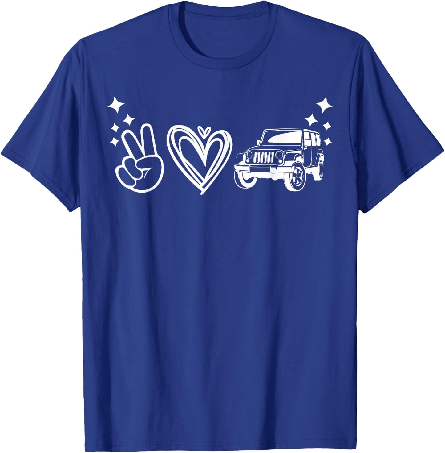 Peace Love Offroad , Nature Lover 4WD Off-Roading T-Shirt - T-Shirt | Royal