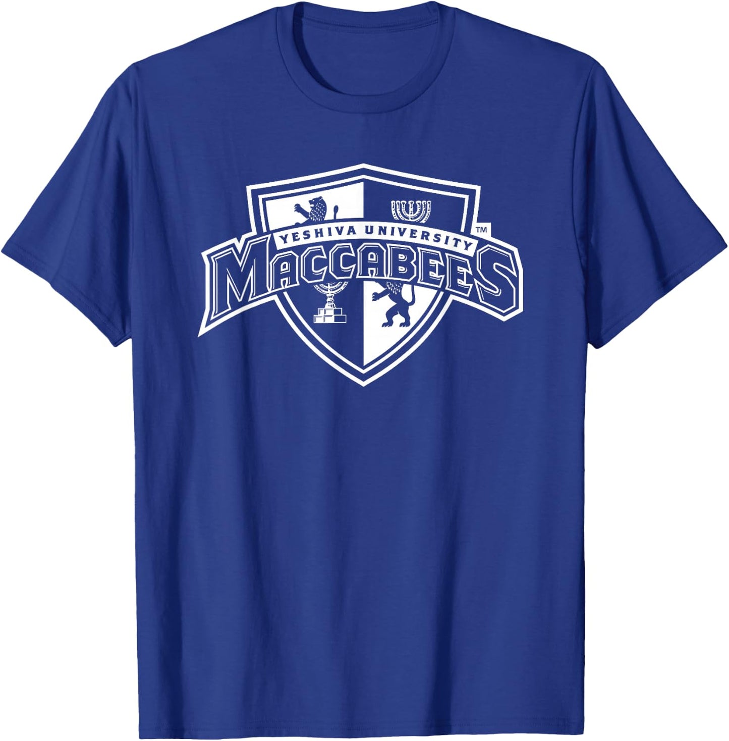 Yeshiva University Maccabee Shield Logo T-Shirt - T-Shirt | Royal