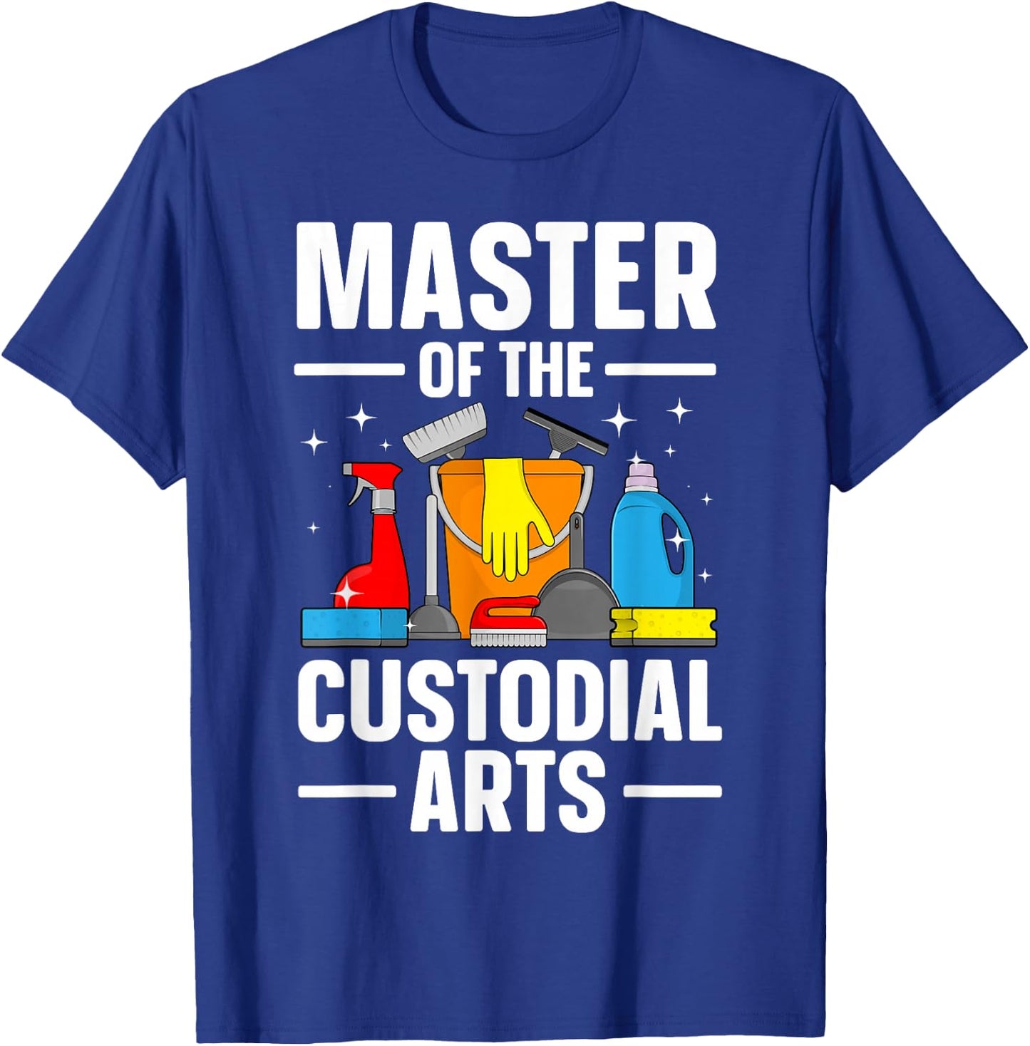School Custodian Design Women Cleaning Janitor T-Shirt - T-Shirt | Royal