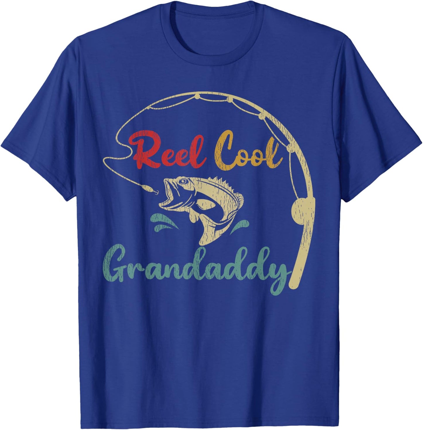 Fisherman Grandaddy Funny Reel Cool Grandaddy Fishing T-Shirt - T-Shirt | Royal