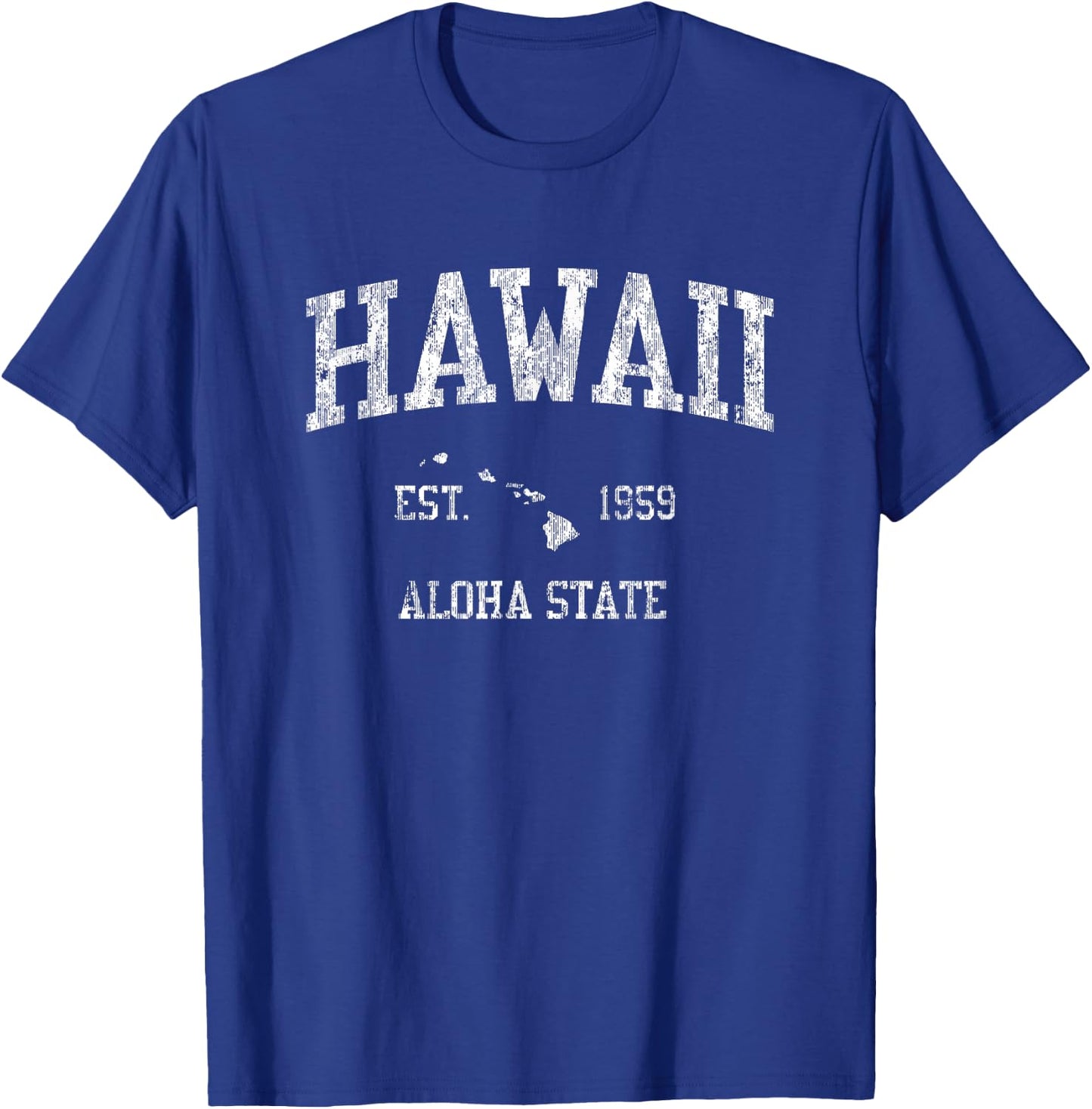 Hawaii Vintage Sports Design Hawaiian Islands HI T-Shirt - T-Shirt | Royal