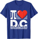 I Love DC, Washington DC Icons and Heart T-Shirt - T-Shirt | Royal