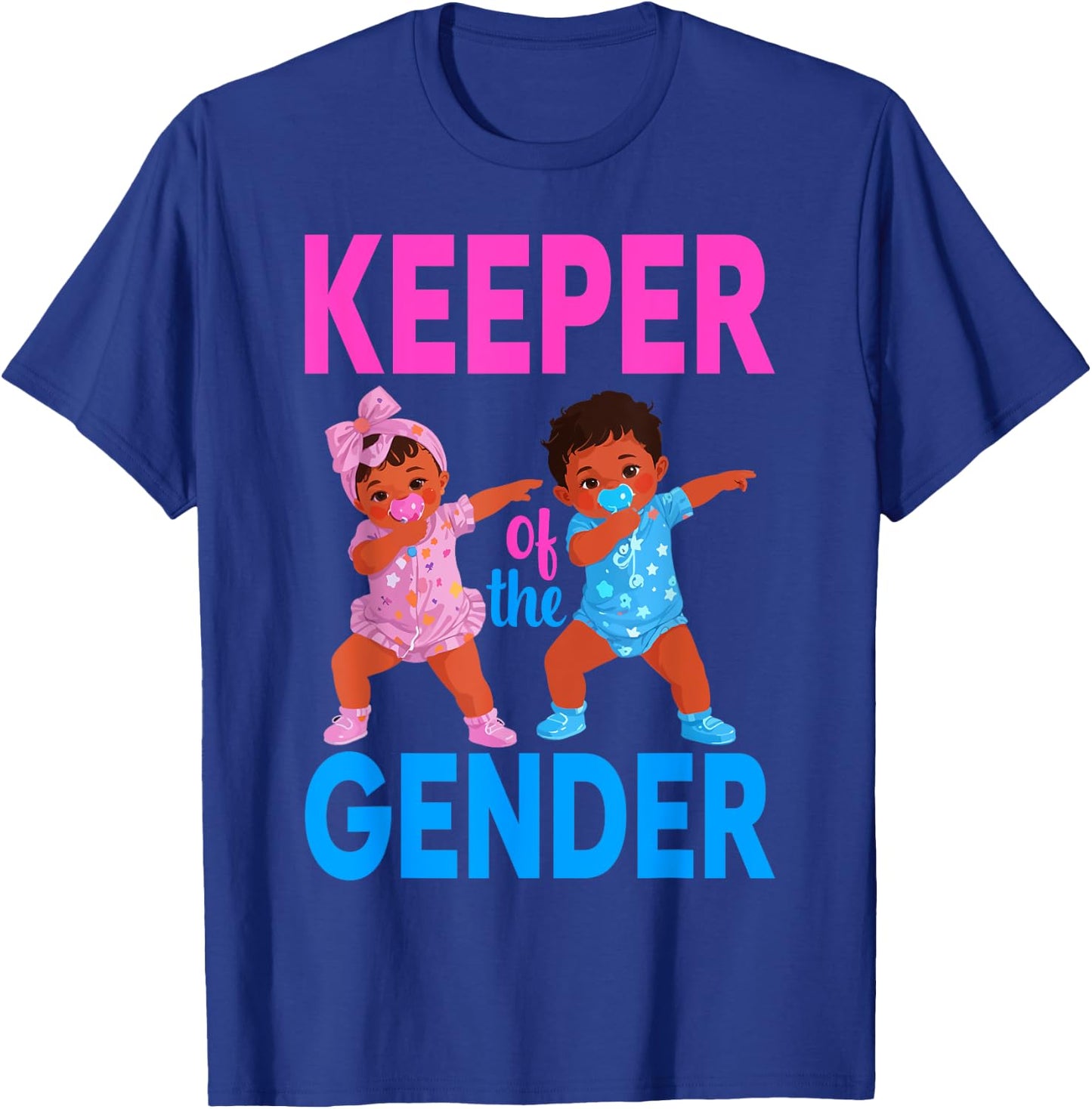 Keeper Of The Gender Reveal Black Baby Announcement Women T-Shirt - T-Shirt | Royal