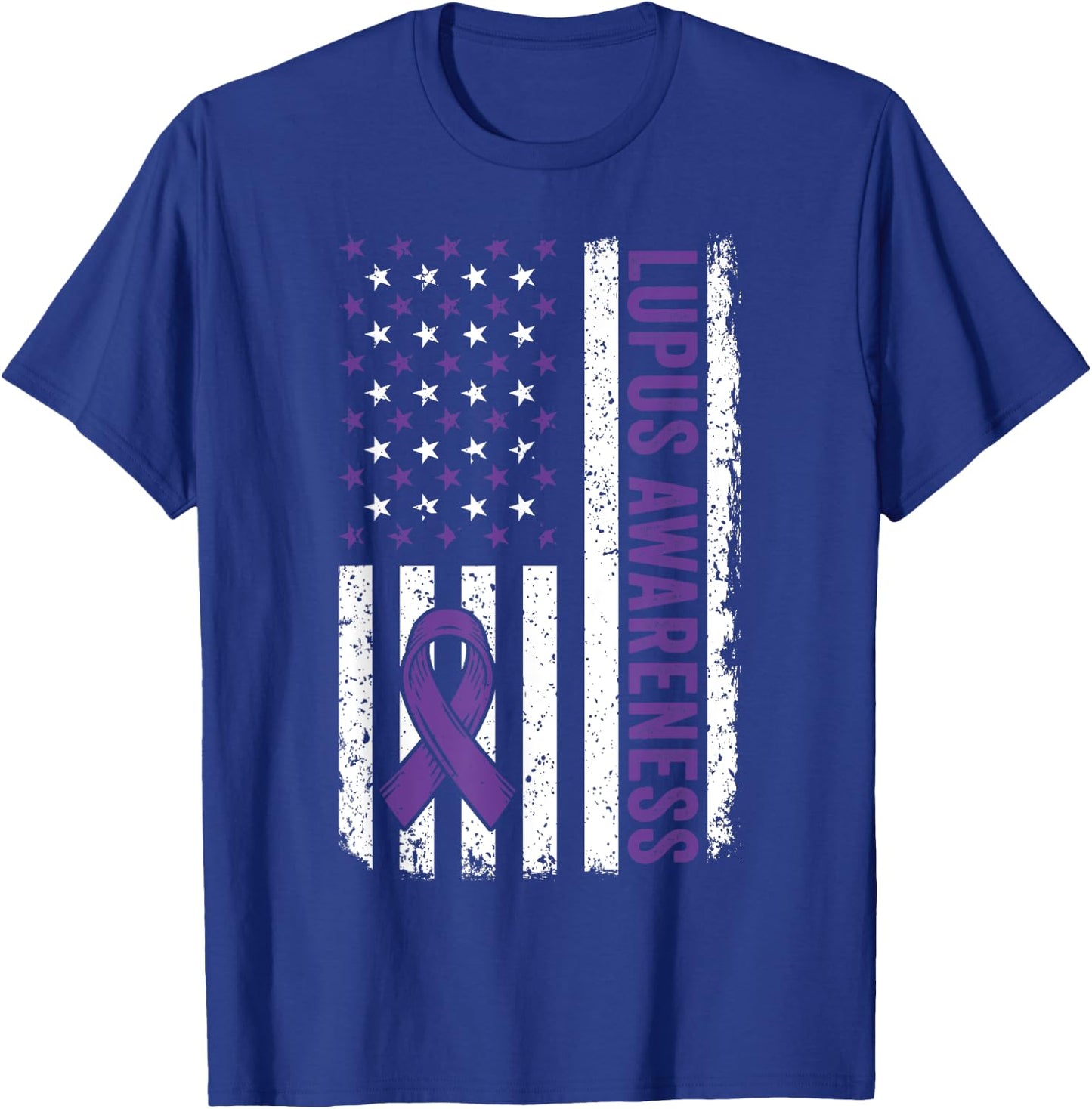Lupus Awareness Shirt We Wear Purple for Lupus Awareness T-Shirt - T-Shirt | Royal