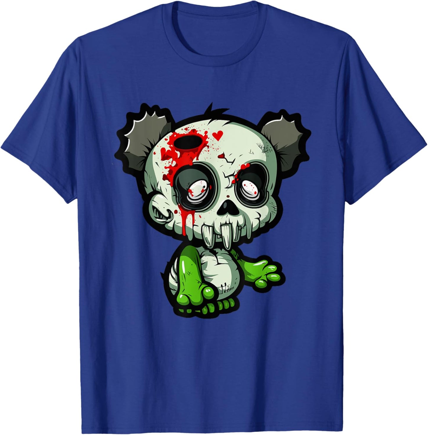 Undead Panda Chaos - Comic Style Zombie Bear T-Shirt - T-Shirt | Royal