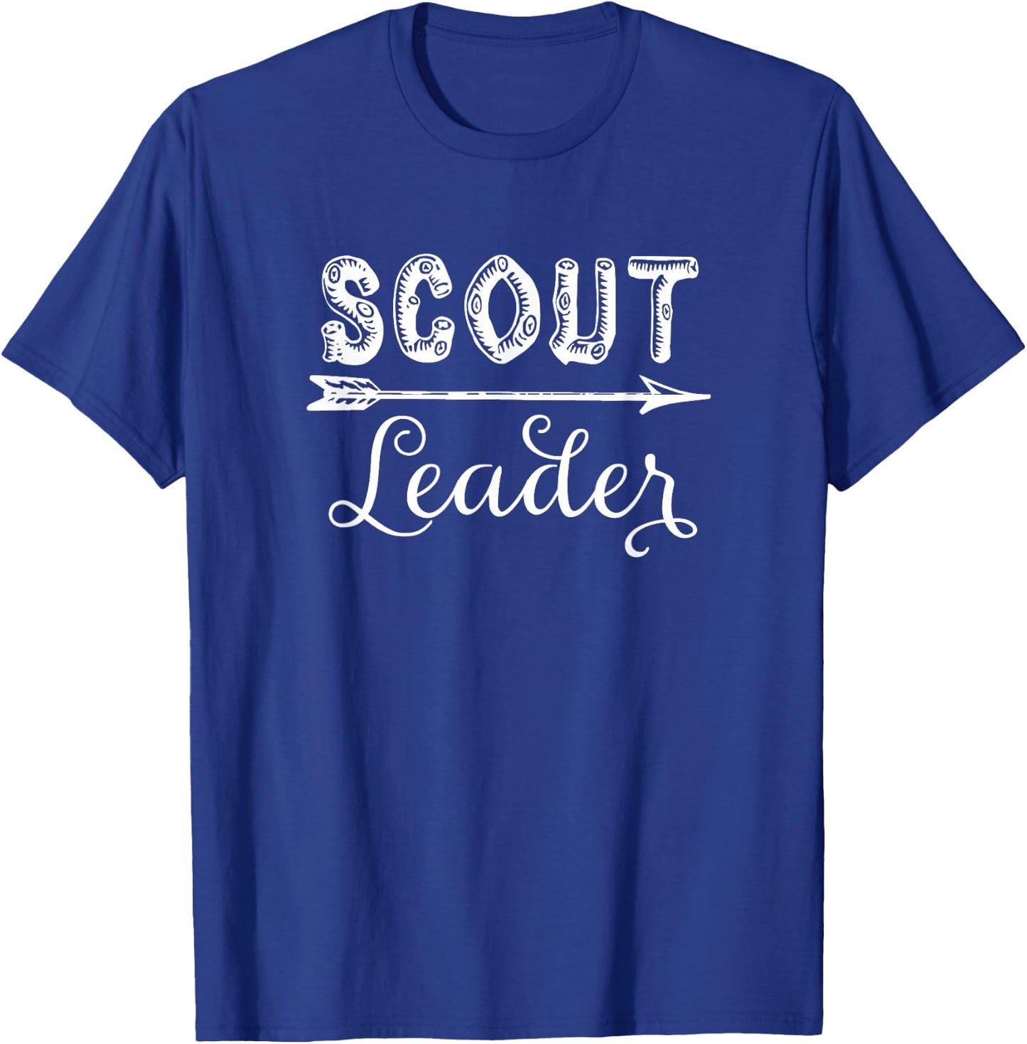 Scout Leader Wood Script Lettering T-Shirt - T-Shirt | Royal