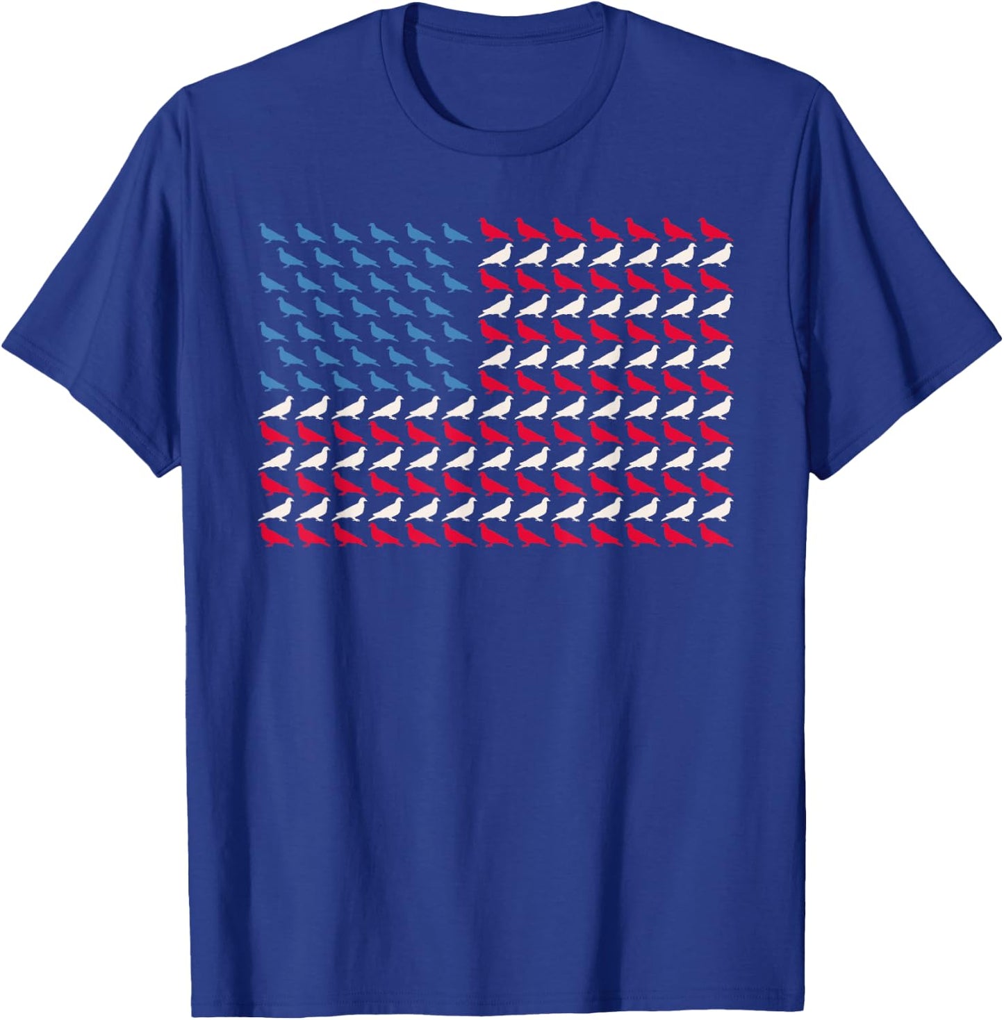Pigeon American Flag Bandtail US 4th Of July Bird USA Gift T-Shirt - T-Shirt | Royal