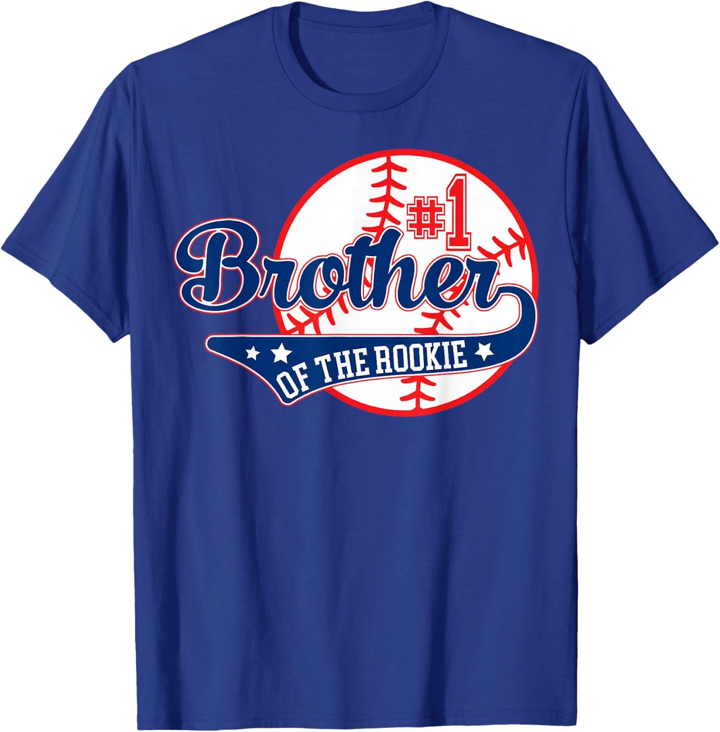 Brother of Rookie 1st Birthday Baseball Theme Matching Party T-Shirt - T-Shirt | Royal