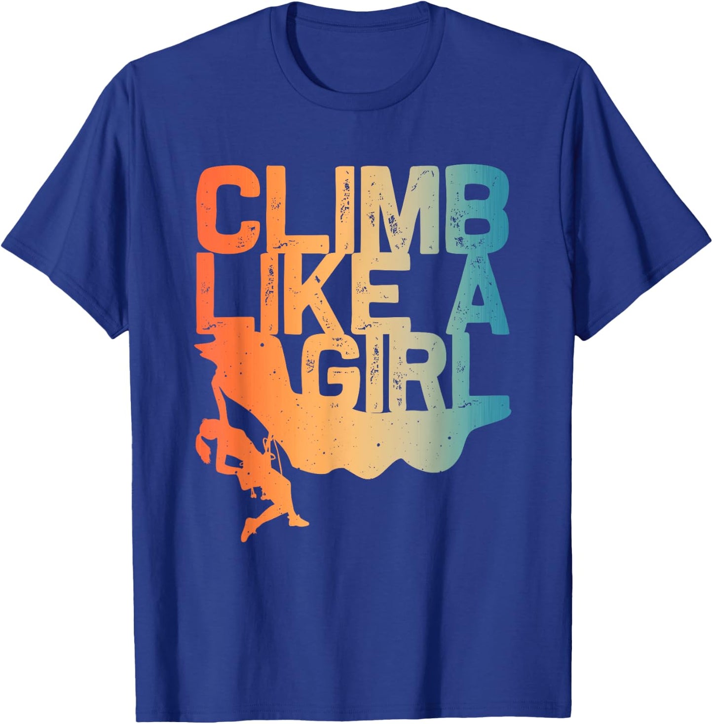Funny Rock Climbing Design For Girls Women Kids Rock Climber T-Shirt - T-Shirt | Royal