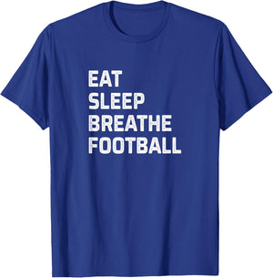 Eat Sleep Breathe Football - Vintage Style T-Shirt - T-Shirt | Royal