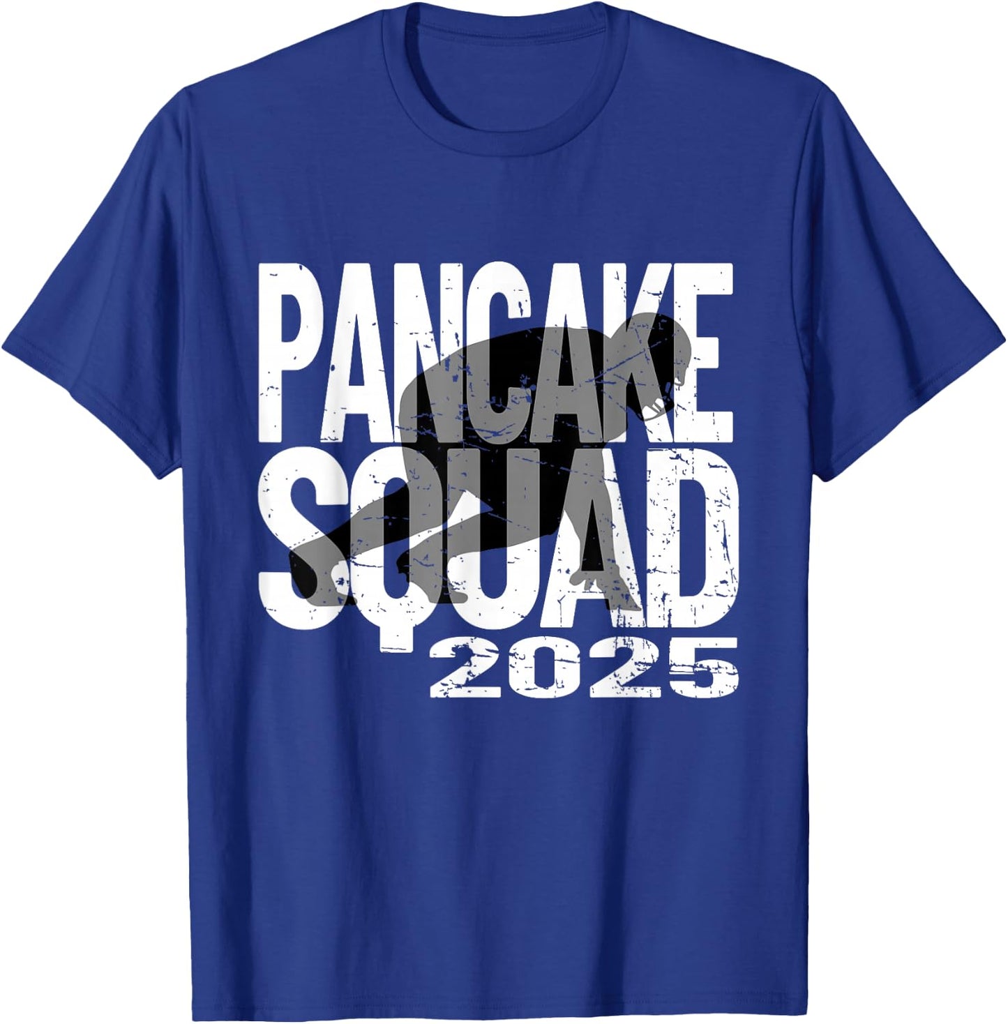 Vintage Football Player Lineman Pancake Squad 2025 T-Shirt - T-Shirt | Royal