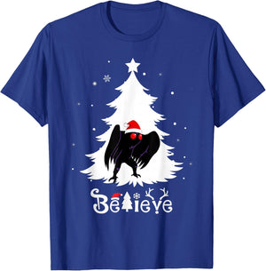 Funny Mothman Believe Christmas Cryptid Point Pleasant T-Shirt - T-Shirt | Royal