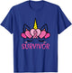 Unicorn Facee Survivor Cute Breast Cancer Awareness Women T-Shirt - T-Shirt | Royal