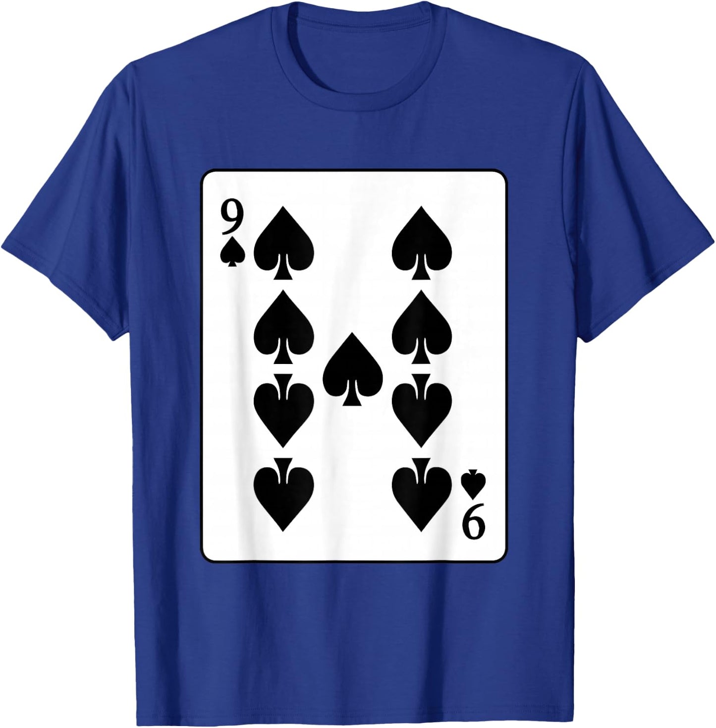 Nine Of Spades Playing Card Poker Player Costume T-Shirt - T-Shirt | Royal