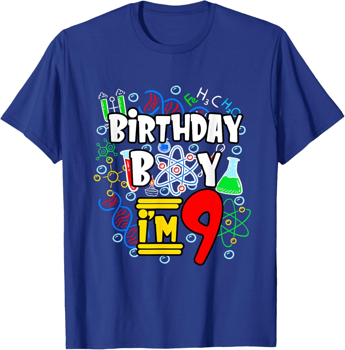 Kids Birthday Boy I'm 9 Years Old Gifts Toddler 9th Birthday T-Shirt - T-Shirt | Royal
