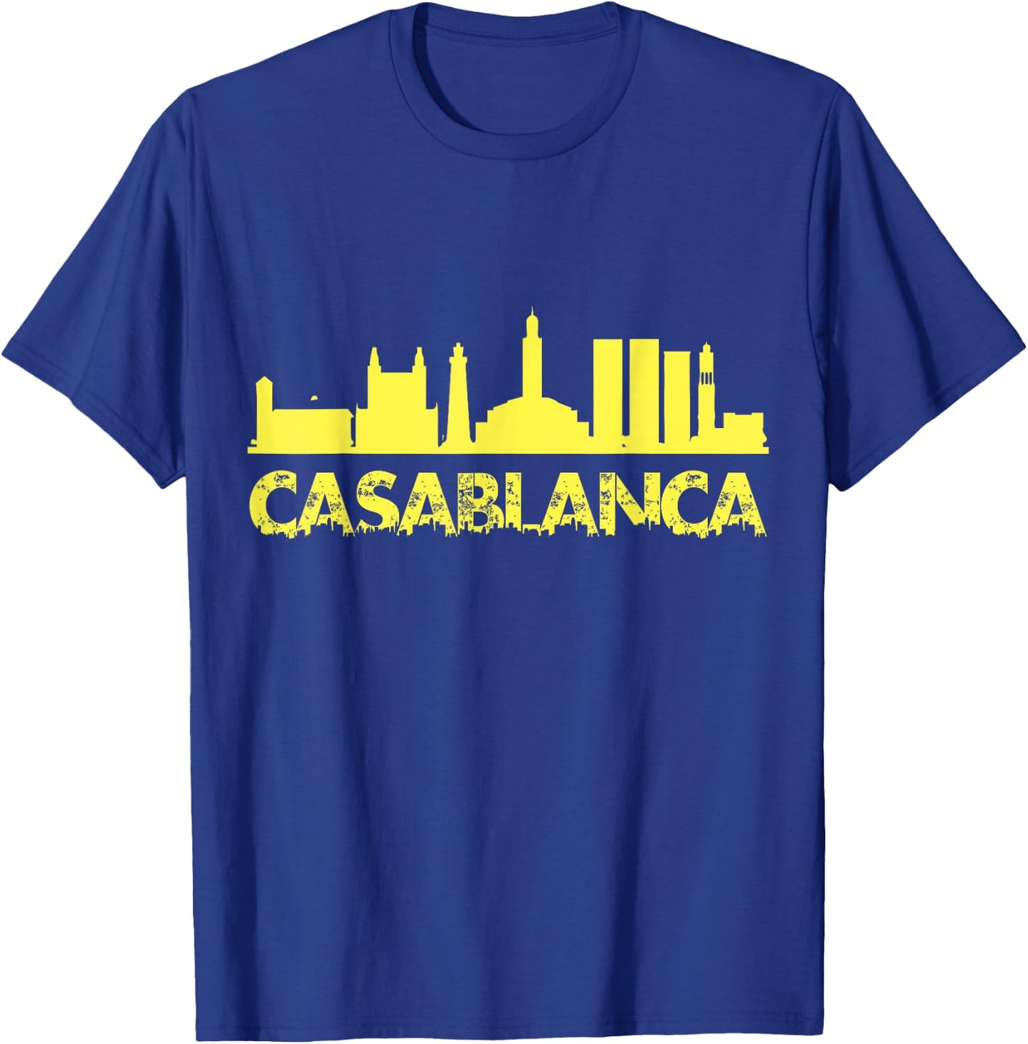 Casablanca Skyline Port City Atlantic Coast Morocco T-Shirt - T-Shirt | Royal
