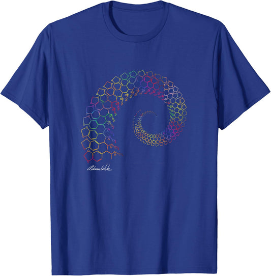 MDMA Spiral EDM Dance Party Fractal Trippy Design T-Shirt - T-Shirt | Royal