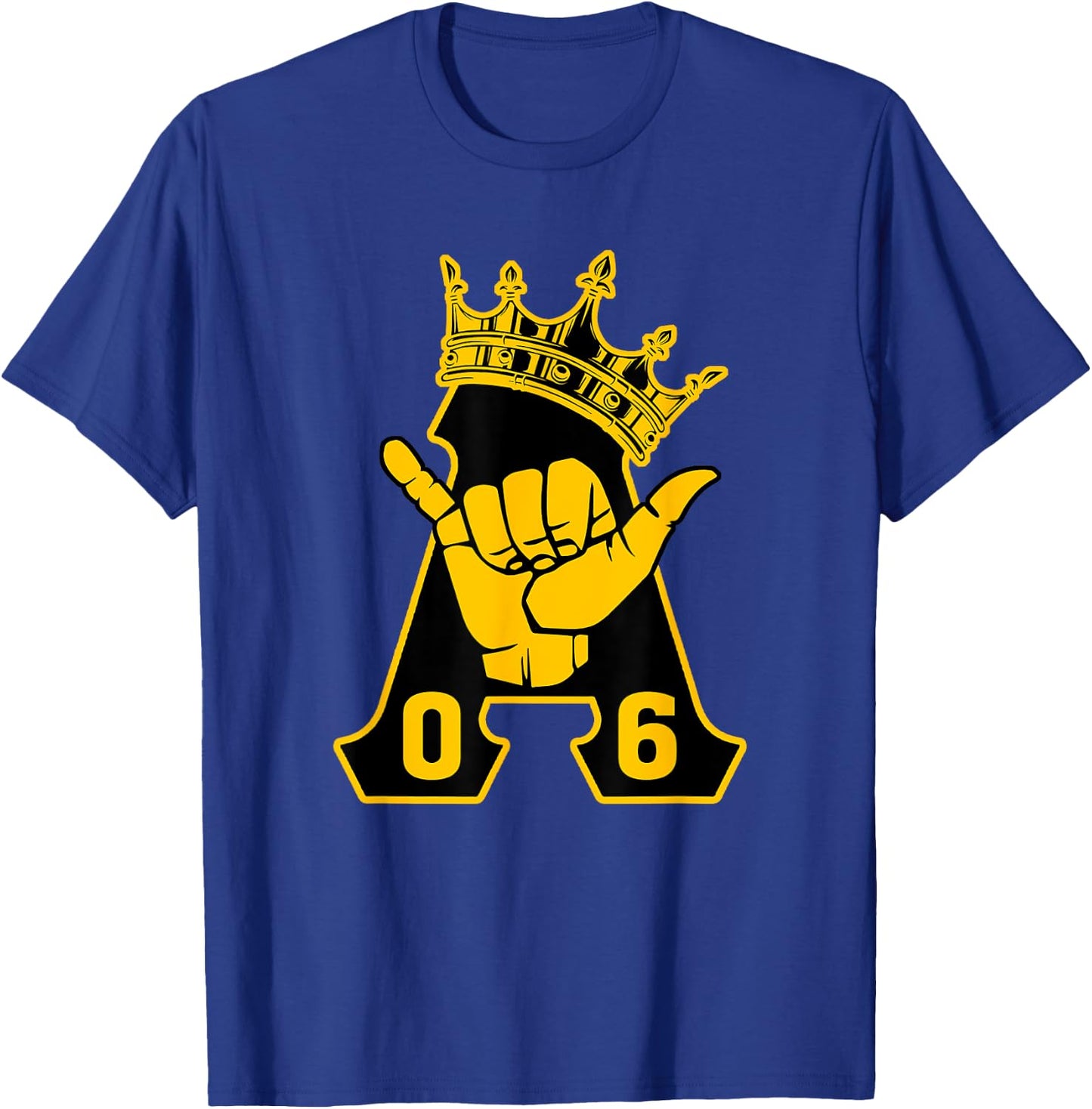 Alpha African 1906 Fraternity Hand Sign Crown T-Shirt - T-Shirt | Royal