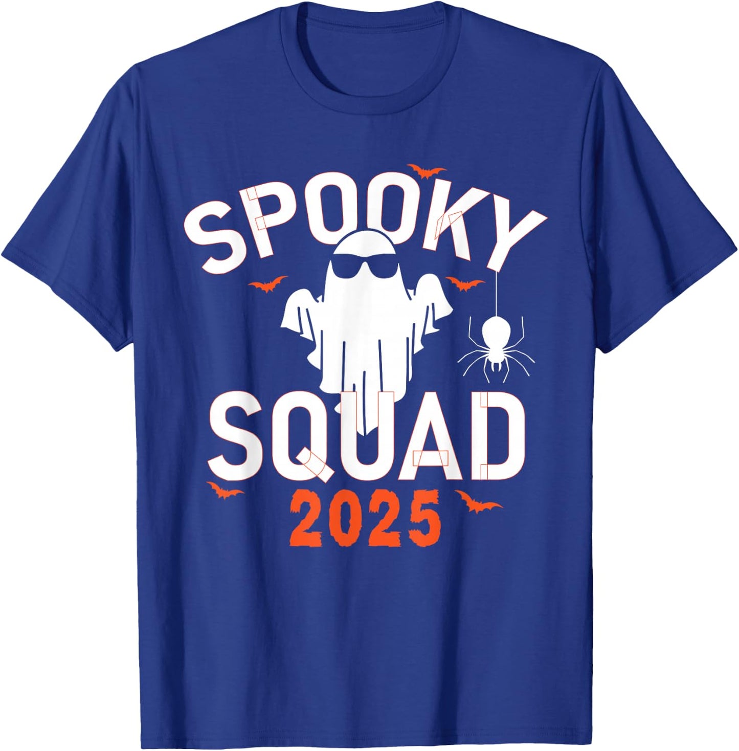 Spooky Squad 2025 Scary Halloween Bat Boo T-Shirt - T-Shirt | Royal