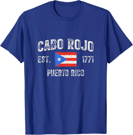 Cabo Rojo Puerto Rico 1771, Puerto Rico Flag T-Shirt - T-Shirt | Royal