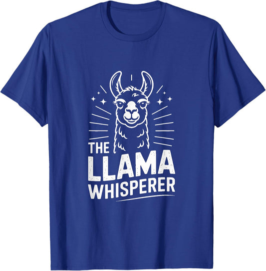 The Llama Whisperer Funny Llama Lover Humor T-Shirt - T-Shirt | Royal