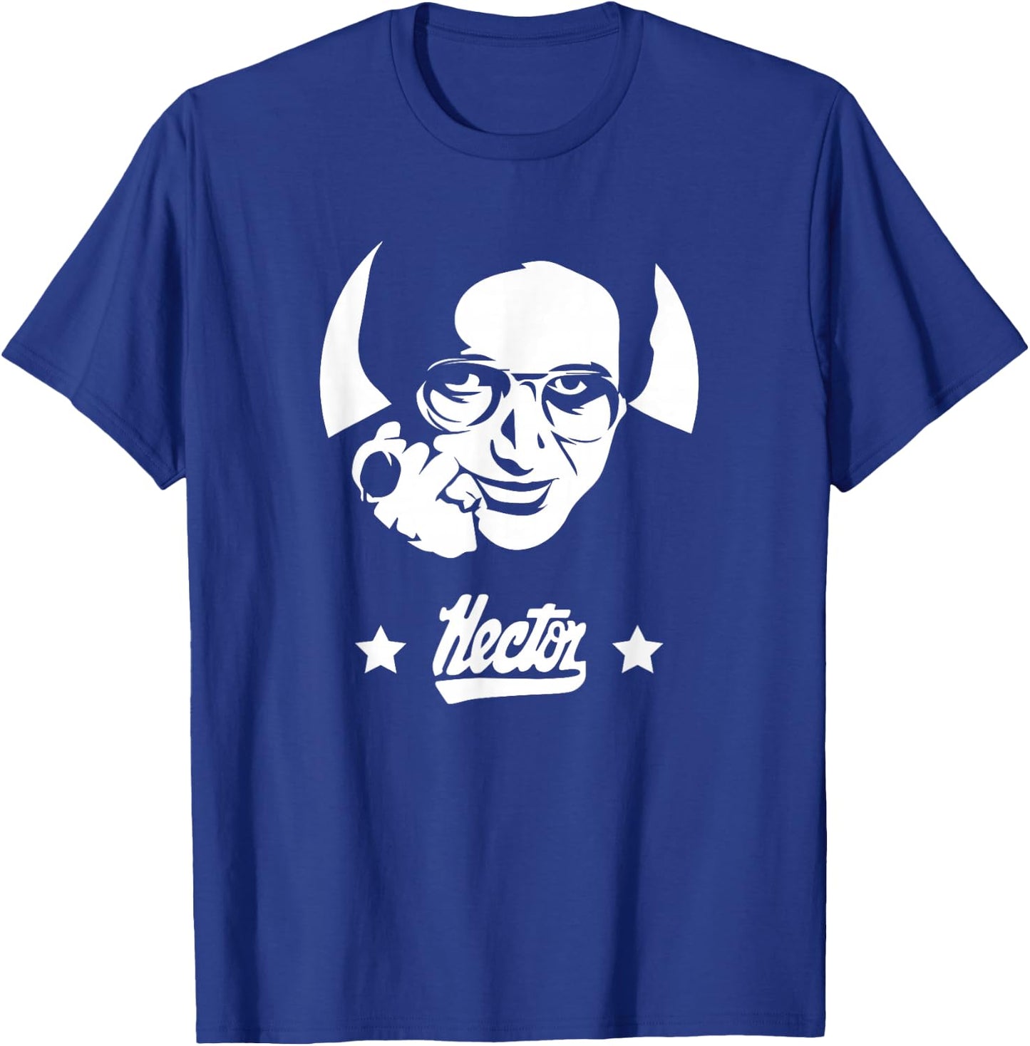 SalsaMe Hector Lavoe El Cantante de Los Cantantes -Adults Black Cotton Polyester Short Sleeve Classic Fit T-Shirt - T-Shirt | Royal