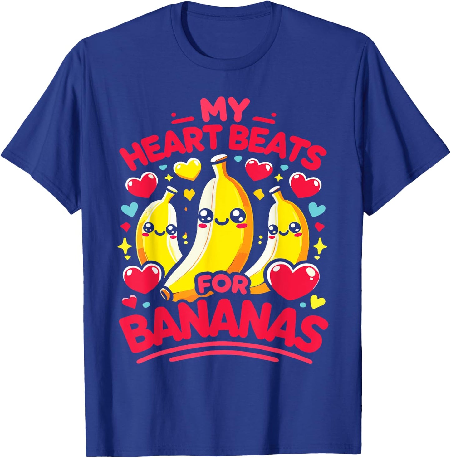 My Heart Beats For Bananas Banana Lover T-Shirt - T-Shirt | Royal