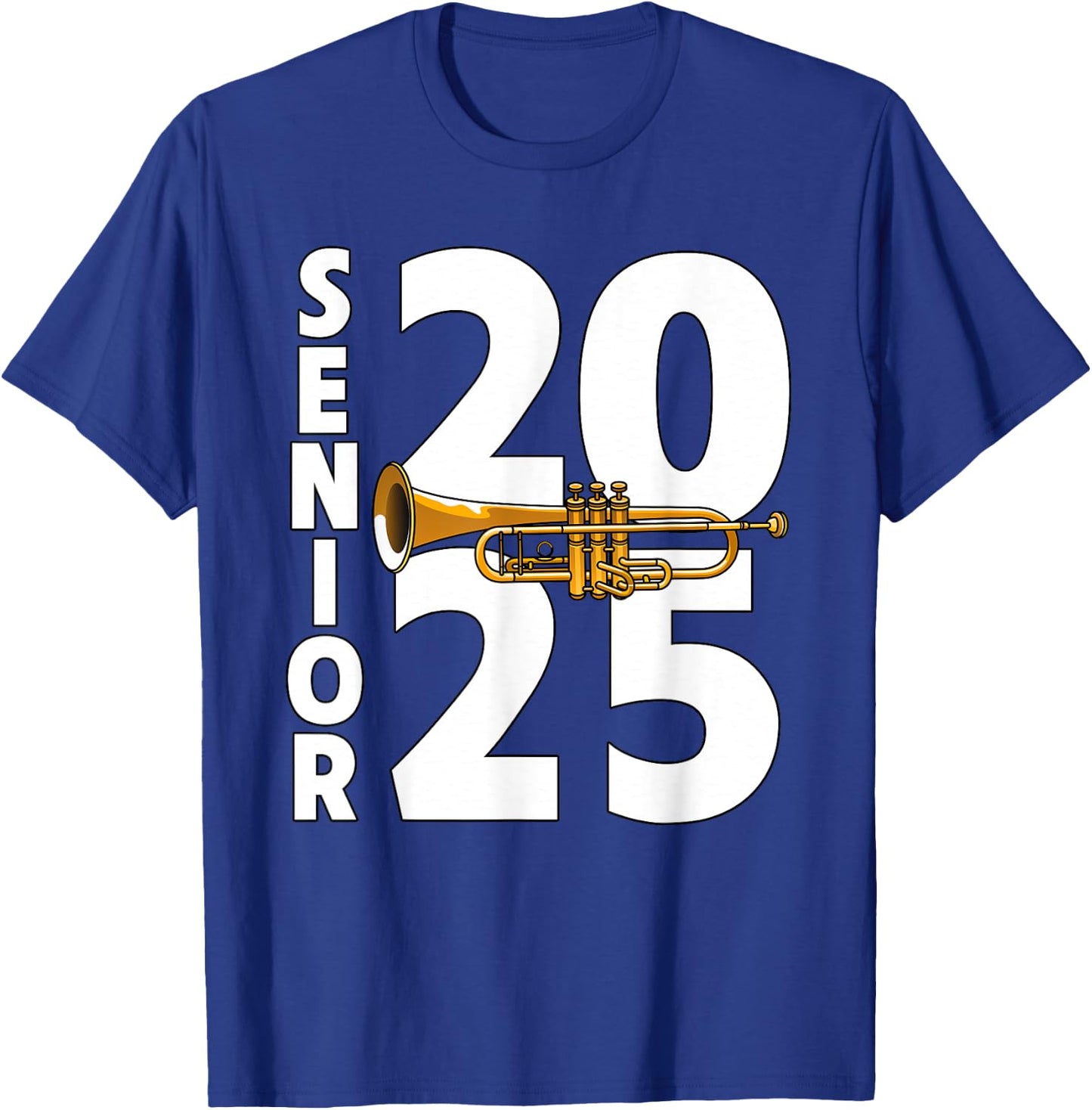 Trumpet Player Senior Class of 2025 Marching Band Student T-Shirt - T-Shirt | Royal