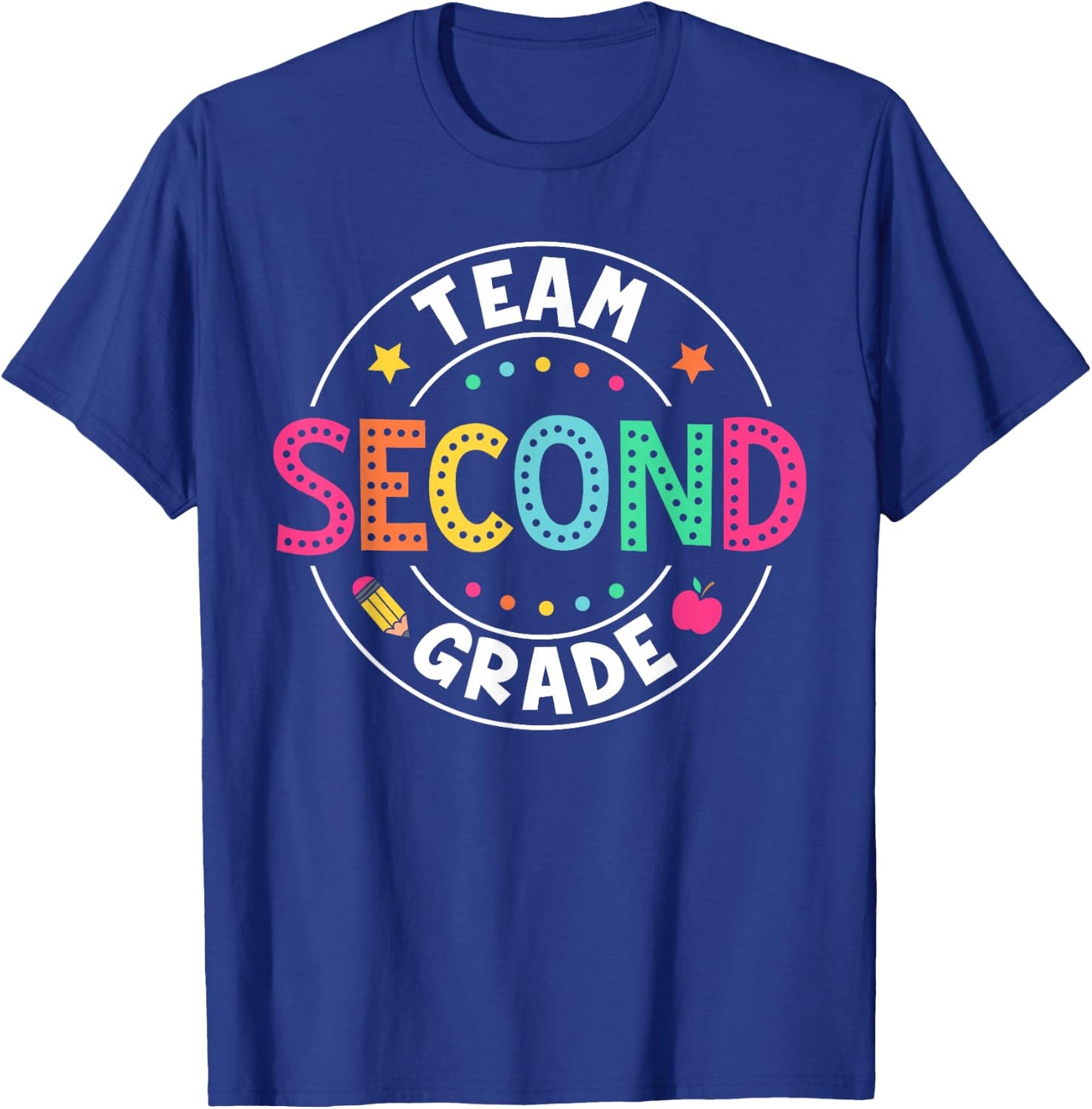 Team Second Grade Teacher Back To School 2nd Grade Squad T-Shirt - T-Shirt | Royal