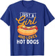 Just A Girl Who Loves Hot Dogs - Hot Dog Lover Fast Food T-Shirt - T-Shirt | Royal
