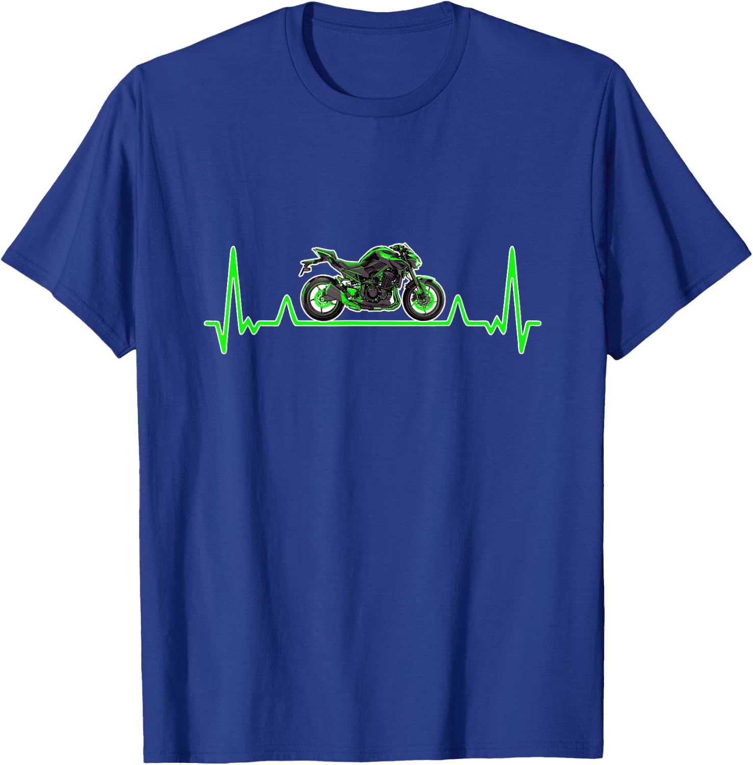 Z900 Motorcycle Heartbeat Pulse Motorcyclist Biker T-Shirt - T-Shirt | Royal