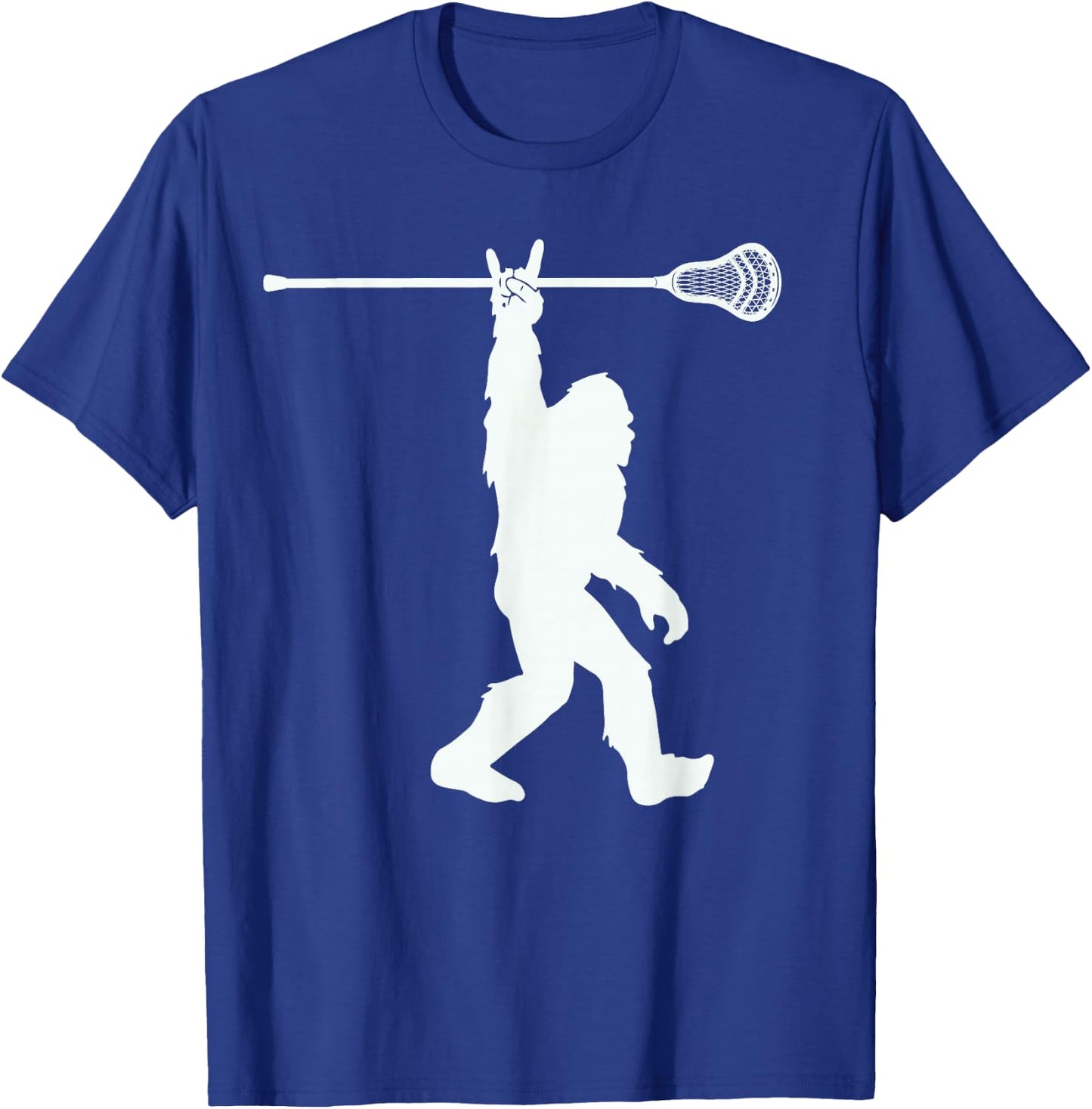 Lacrosse-Shirt Vintage Lax Bigfoot Sasquatch Youth Men Boys T-Shirt - T-Shirt | Royal