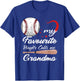 My Favorite Player Calls Me Grandma Baseball Women T-Shirt - T-Shirt | Royal