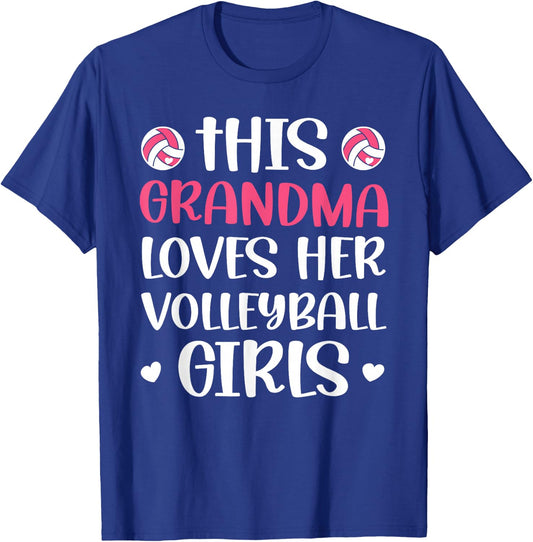 Volleyball Grandma Proud Grandma Of A Volleyball Player T-Shirt - T-Shirt | Royal