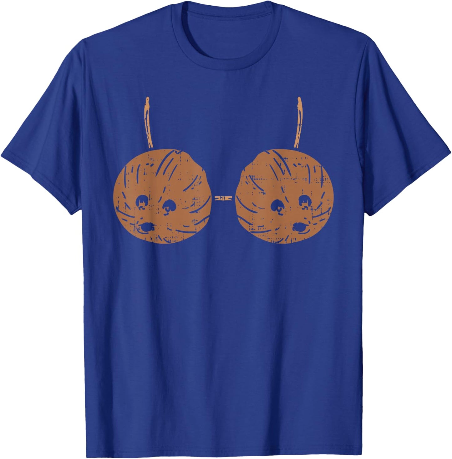 Coconut Bra Hawaiian Tiki Hula Party DIY Halloween Costume T-Shirt - T-Shirt | Royal