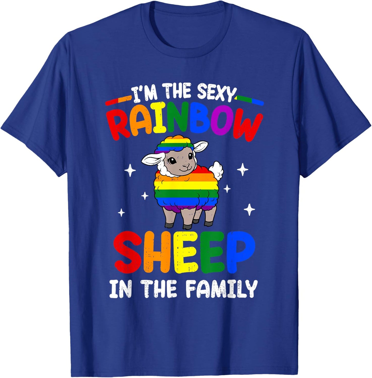 Rainbow Sheep in Family LGBT Gay Lesbian Pride Ally Women T-Shirt - T-Shirt | Royal