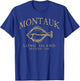 Montauk Long Island Settled 1686 Fluke Flounder Fishing Tan T-Shirt - T-Shirt | Royal