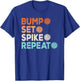 Bump Set Spike Repeat Volleyball Player Men Boys Kids T-Shirt - T-Shirt | Royal