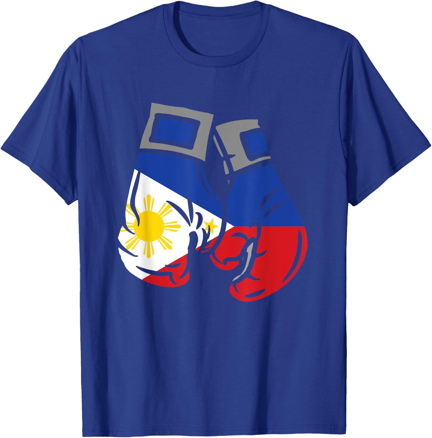 Boxing Glove With The Flag Of Philippines T-Shirt - T-Shirt | Royal