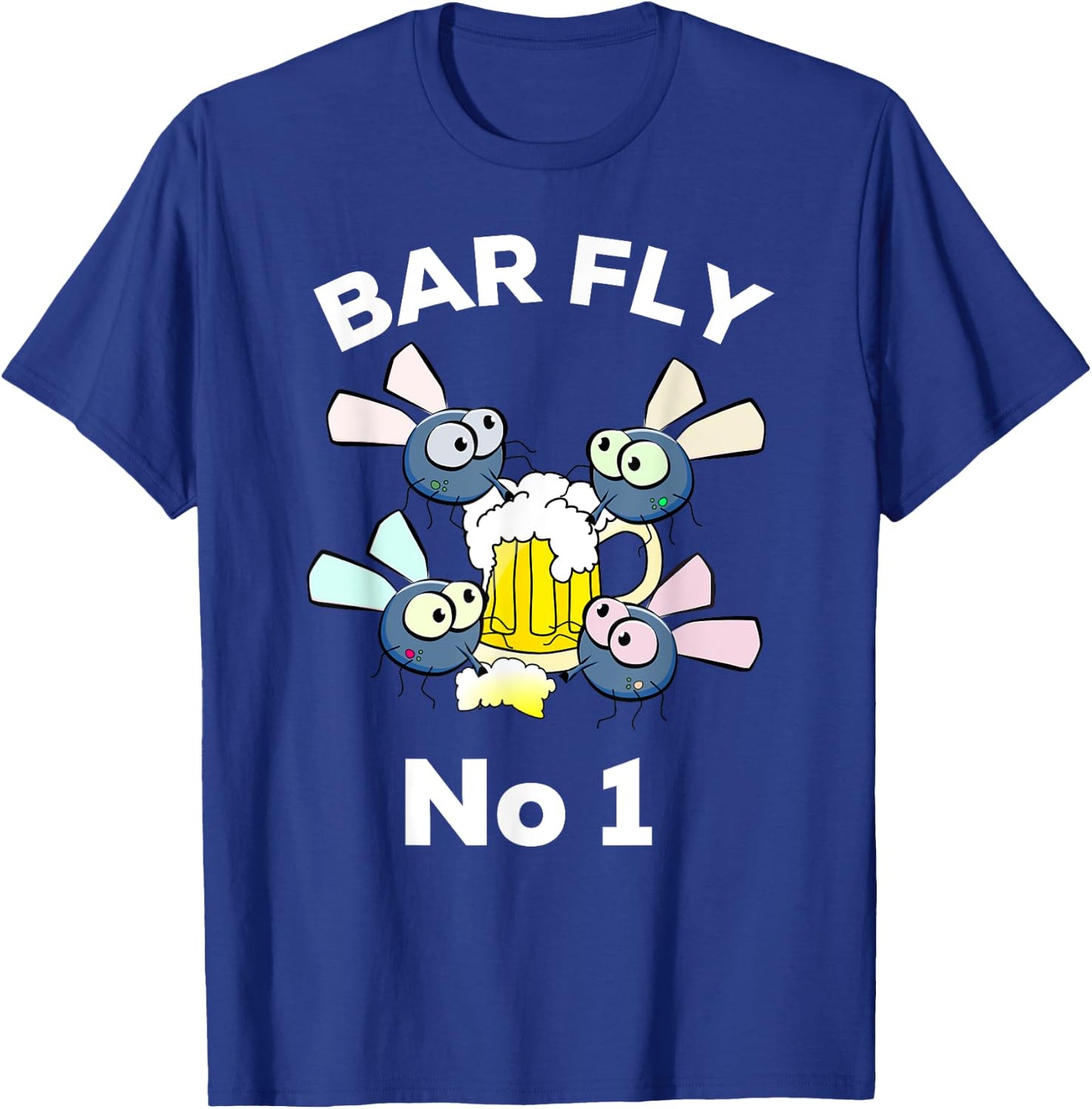 Bar fly No1 funny pub bar drinking beer T-Shirt - T-Shirt | Royal