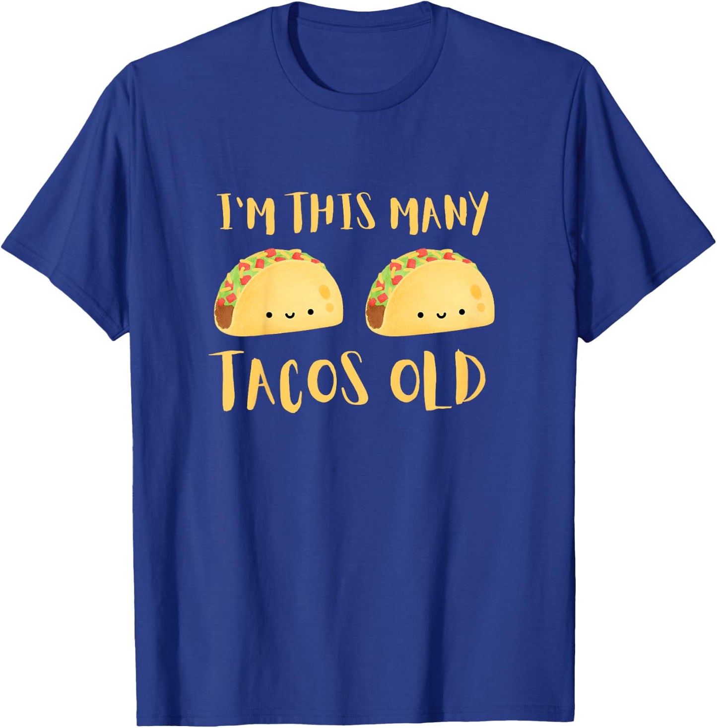 Kids I'm This Many Tacos Old - 2nd Birthday 2 Years Old Bday T-Shirt - T-Shirt | Royal