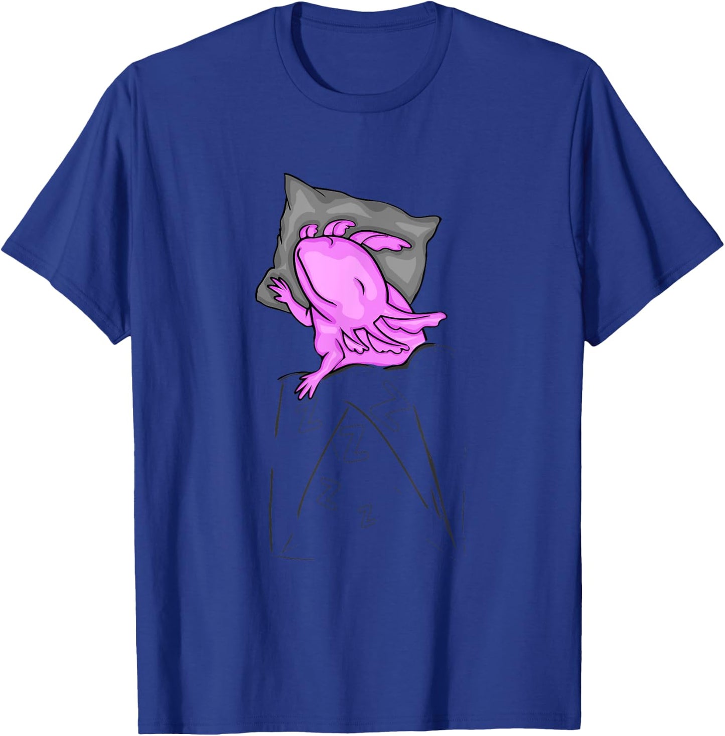 Cute Sleeping Axolotl Lover Kids Underwater Axolotl T-Shirt - T-Shirt | Royal