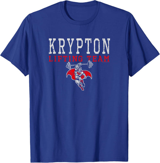 Superman Krypton Lifting Team T-Shirt - T-Shirt | Royal