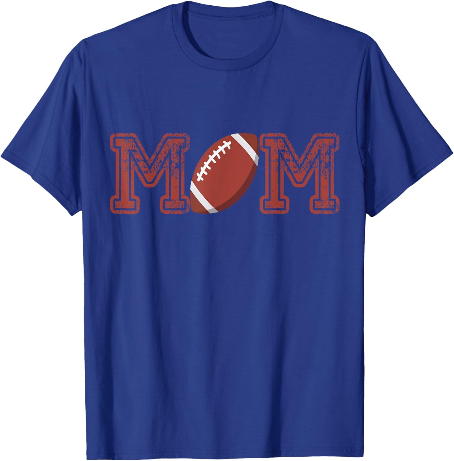 Mom Of The Birthday Boy Football Player Matching Family T-Shirt - T-Shirt | Royal