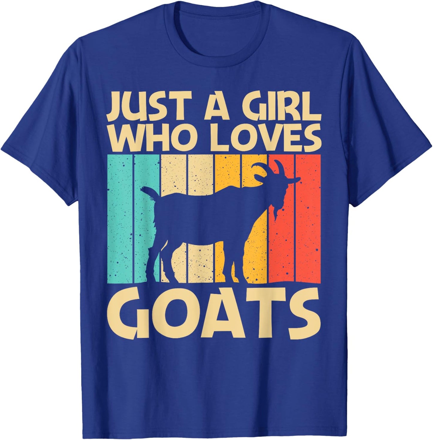 Cool Goat Design For Girls Women Goat Farmer Farming Lovers T-Shirt - T-Shirt | Royal