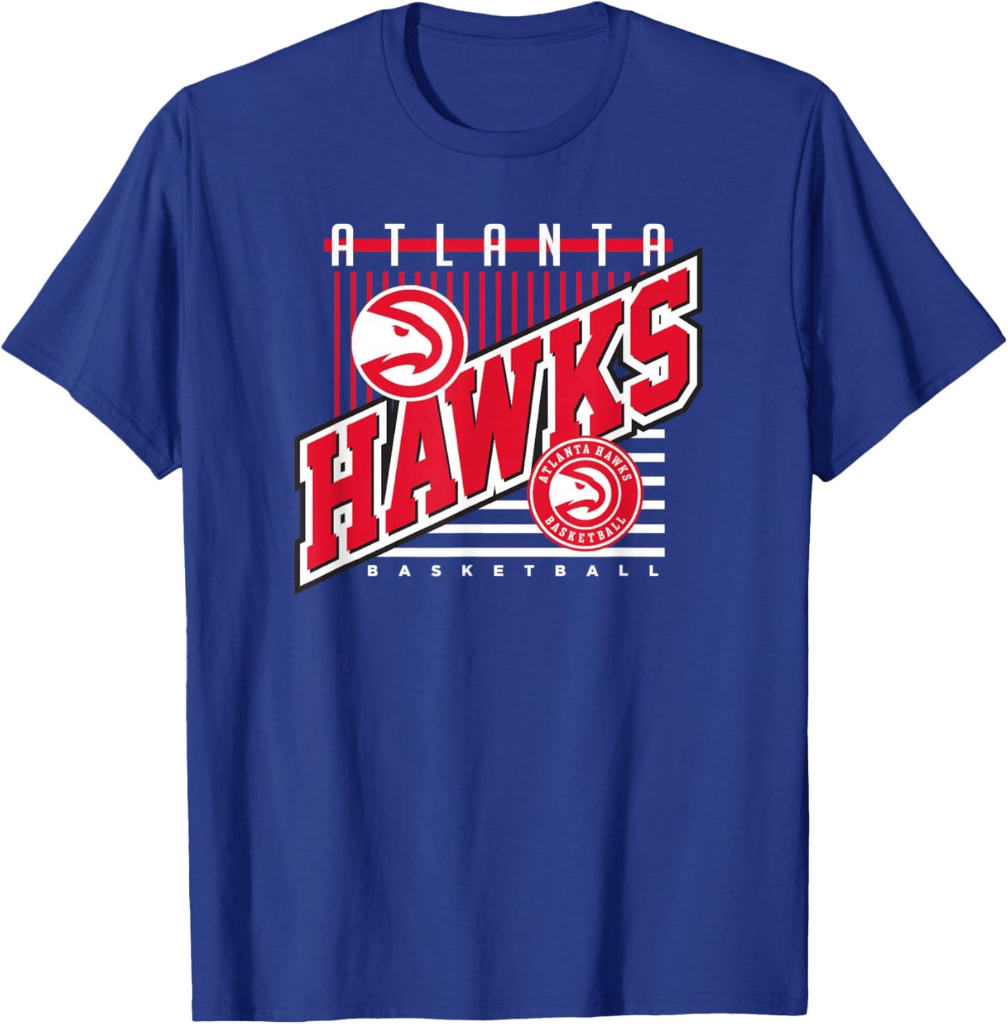 Atlanta Hawks NBA Rise Above - Men's Black Small Short Sleeve Classic Letter Print T-Shirt - T-Shirt | Royal