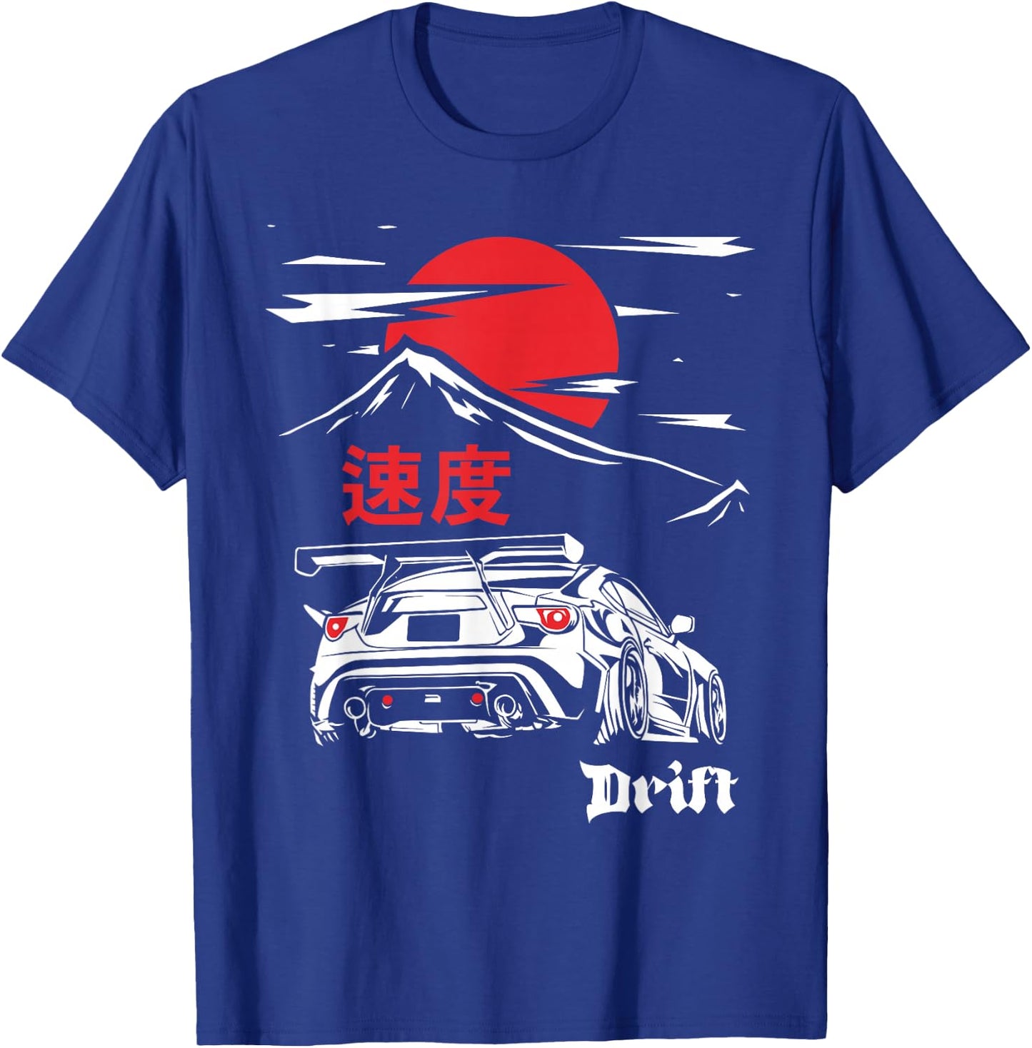 JDM Tokyo Japan Drift Race Car Tuning Retro Vintage Graphic T-Shirt - T-Shirt | Royal