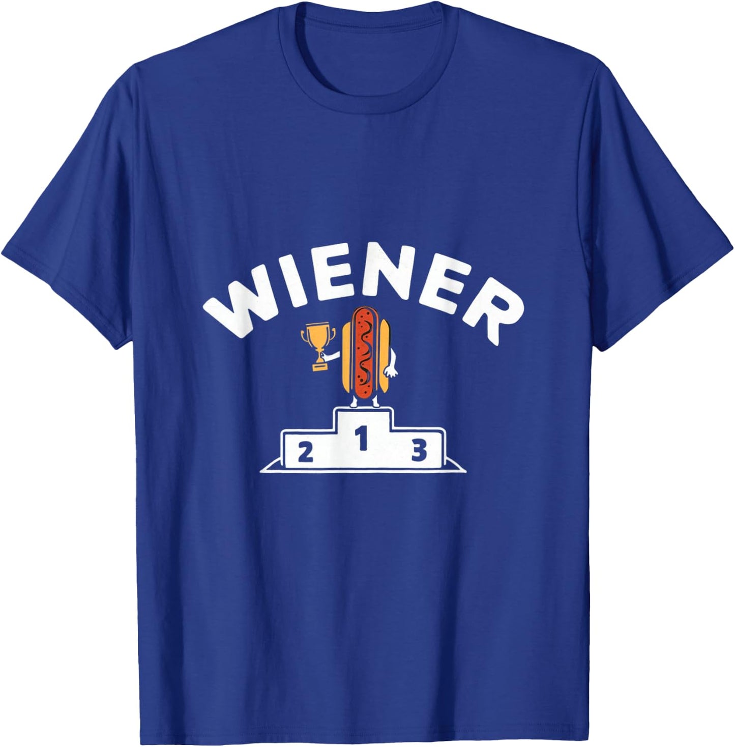Wiener Winner Hot Dog Trophy T-Shirt - T-Shirt | Royal